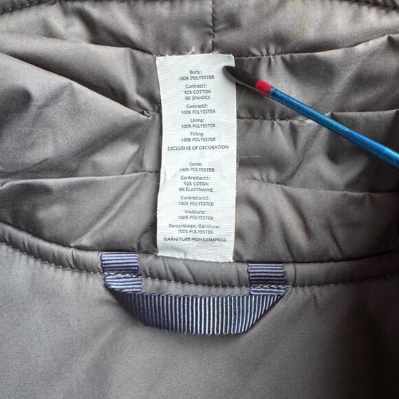 IVIVVA Lululemon Reversible Quilted Vest Girls 6 Teal Gray Snap Pockets - Picture 12 of 12